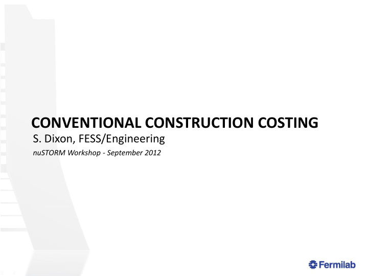 conventional construction costing