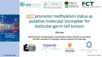 pu  putativ  ive mole  olecular bi  biomarker for  or  tes  estic  icula  lar ger  erm cel  cell  l