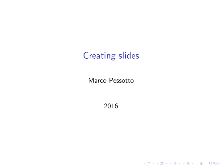 creating slides
