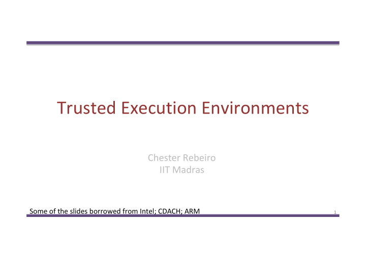 trusted execution environments