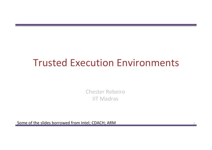 trusted execution environments