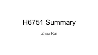 H6751 Summary  Zhao Rui  Agenda  1. Modern AI  2. Course Summary  Modern AI  Modern AI