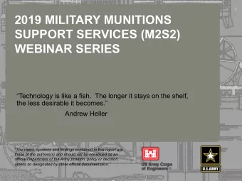 2019 MILITARY MUNITIONS  SUPPORT SERVICES (M2S2)  WEBINAR SERIES  237  217  200  80  252  237  217