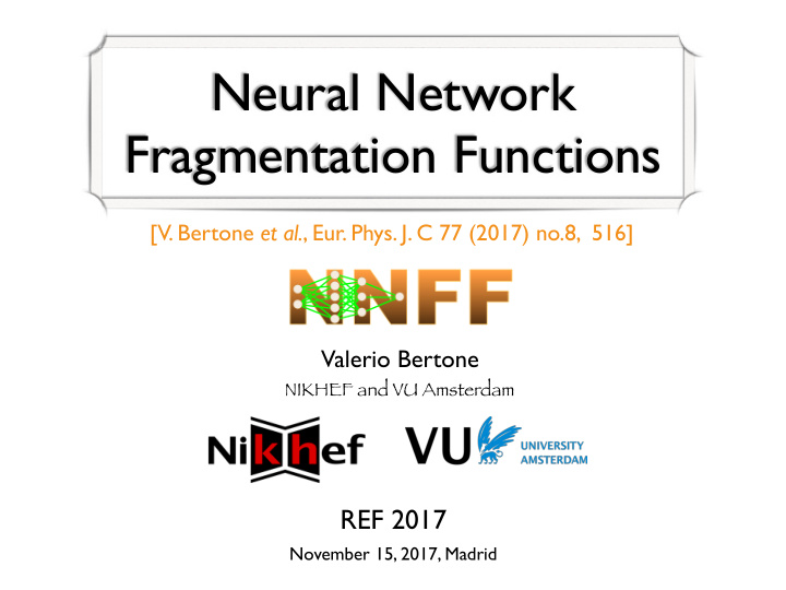 neural network fragmentation functions