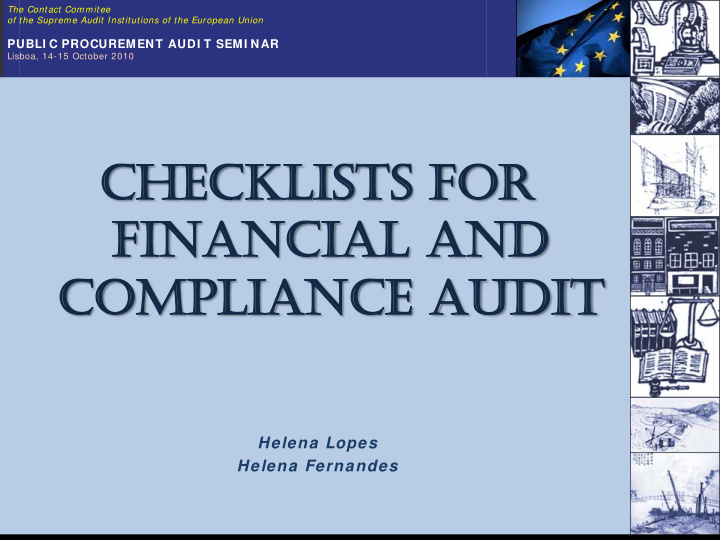 checklists for financial and compliance audit