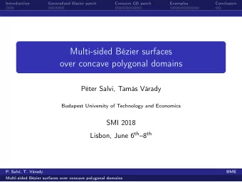 Multi-sided Bzier surfaces  over concave polygonal domains  Pter Salvi, Tams Vrady
