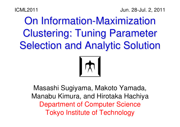 on information maximization on information maximization