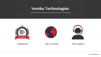 Vembu Technologies  Experience  100+ Countries  24X7 Support  www.vembu.com  Best practices for