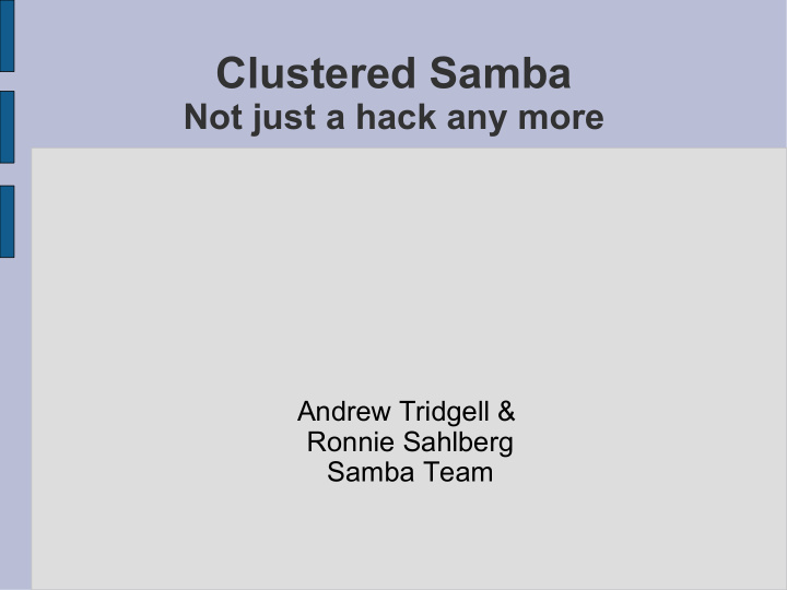 clustered samba
