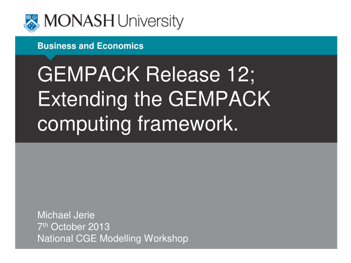 gempack release 12