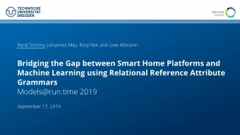 Bridging the Gap between Smart Home Platforms and  Machine Learning using Relational Reference