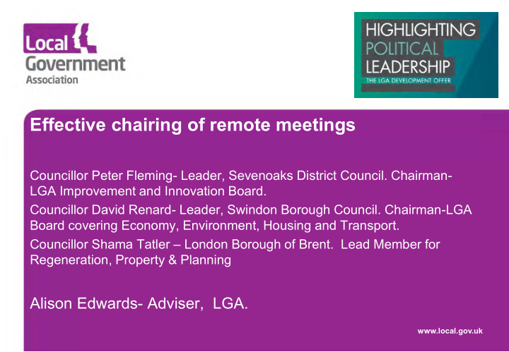 effective chairing of remote meetings