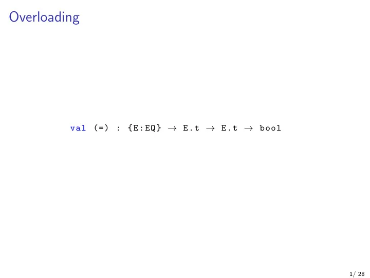 overloading