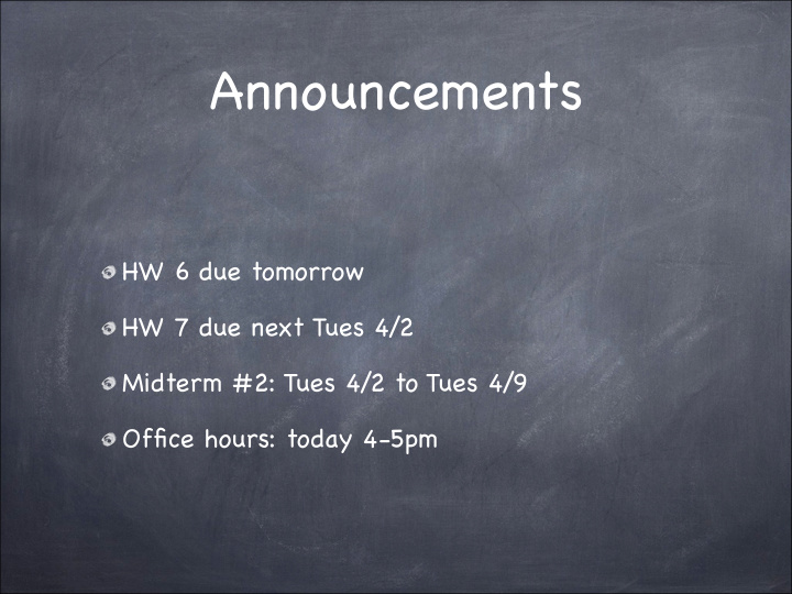 announcements