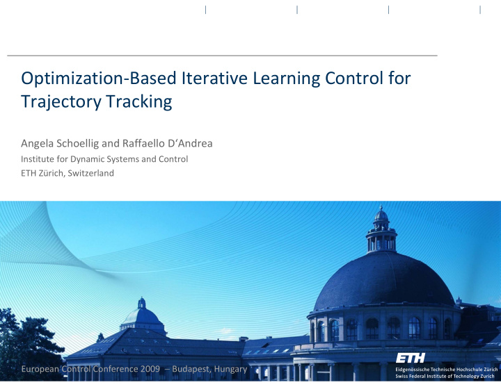 optimization based iterative learning control for