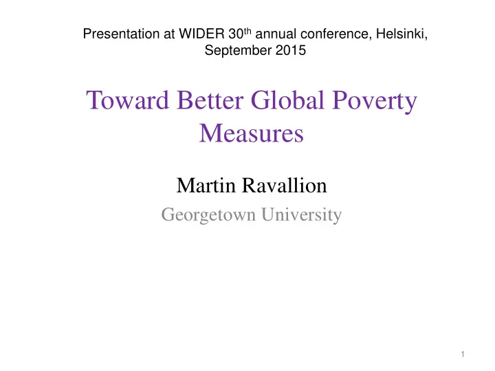 toward better global poverty