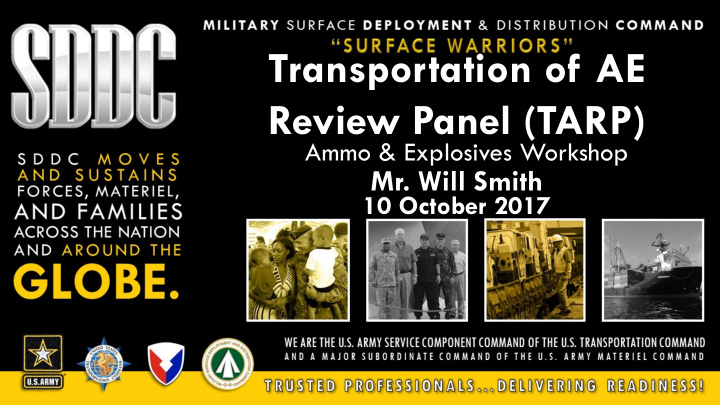 transportation of ae review panel tarp