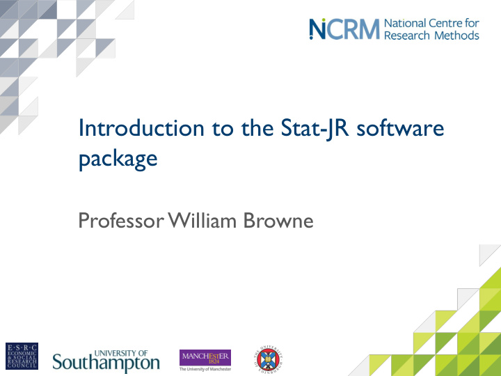 introduction to the stat jr software package