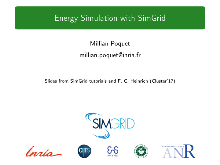 energy simulation with simgrid