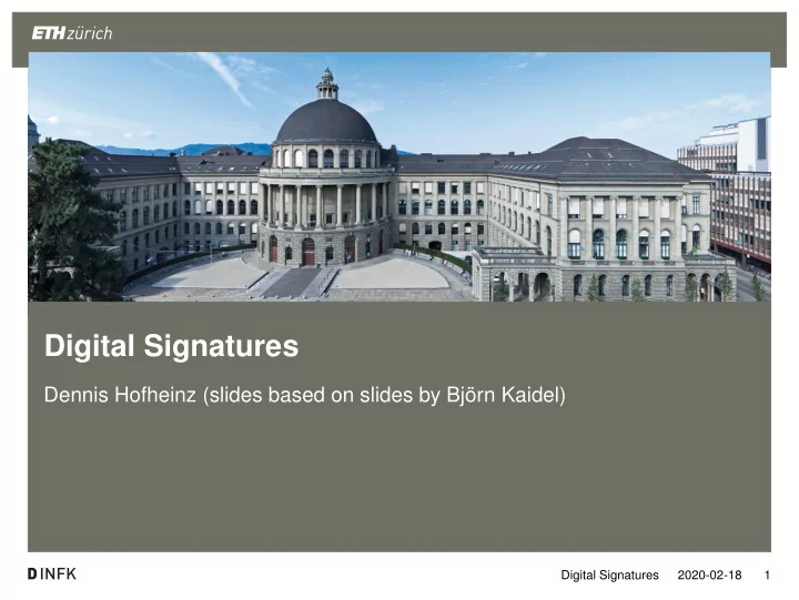 digital signatures