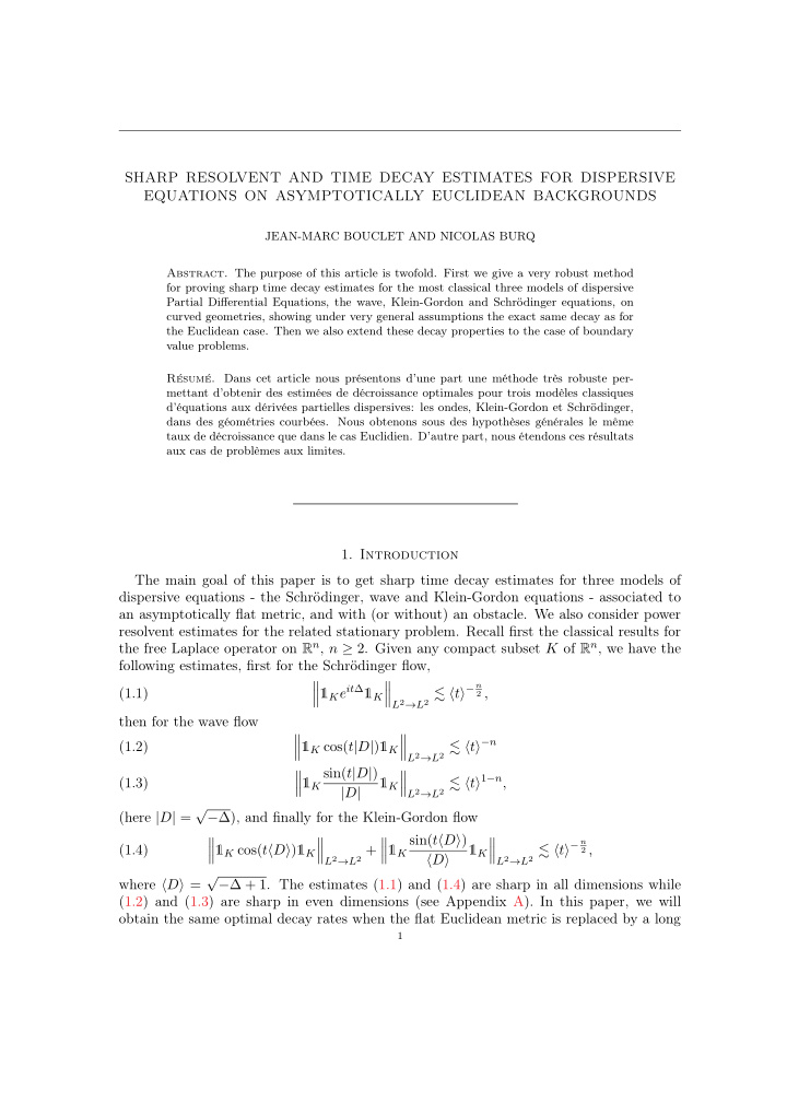 sharp resolvent and time decay estimates for dispersive