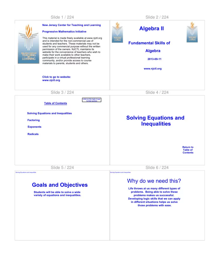goals and objectives