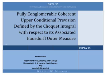 Fully Conglomerable Coherent  Upper Conditional Prevision  Defined by the Choquet Integral  with