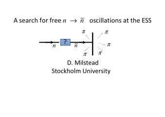 A search for free  oscillations at the ESS  n  n      ?    n  n      D. Milstead