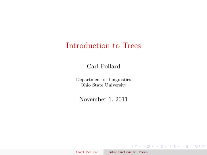 introduction to trees