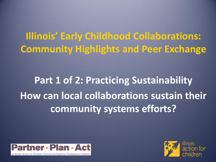 illinois early childhood collaborations community