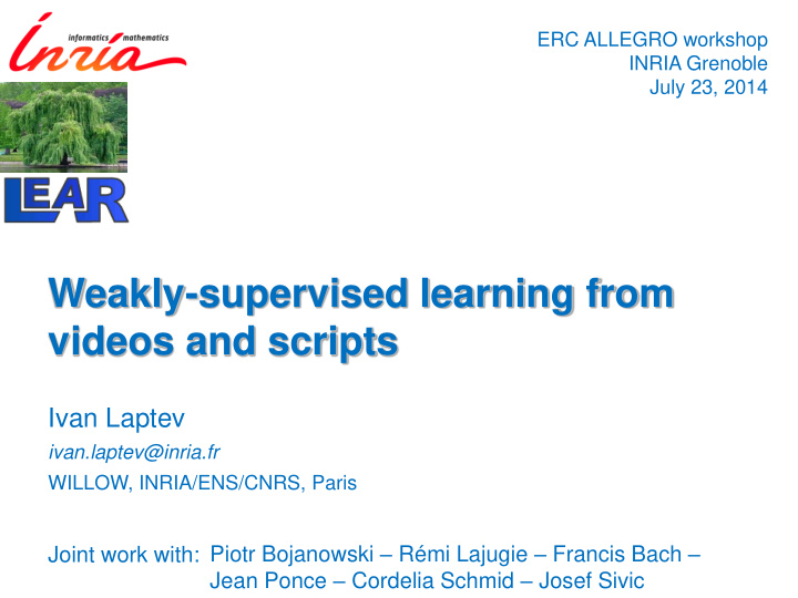weakly supervised learning from