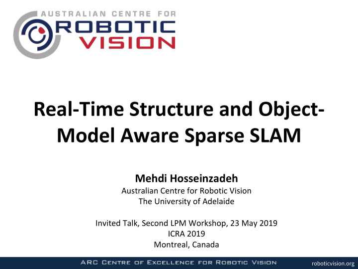 real time structure and object model aware sparse slam