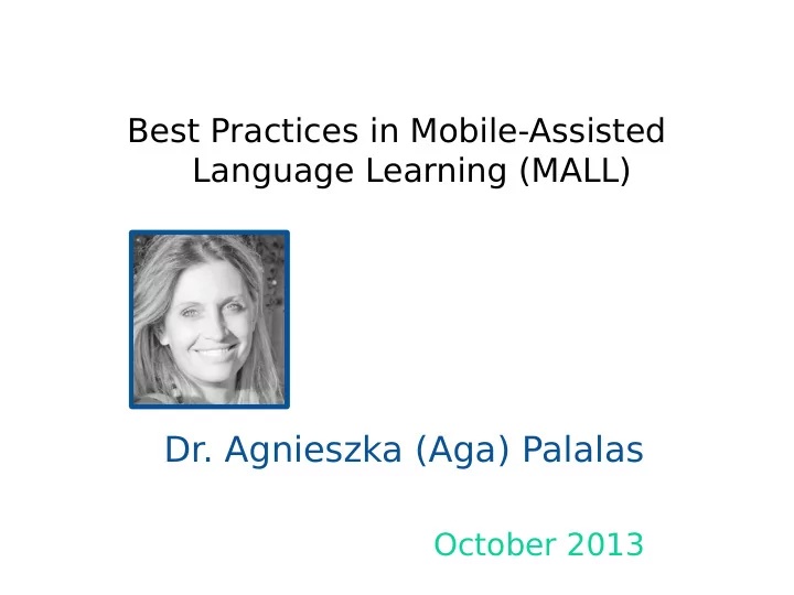 dr agnieszka aga palalas