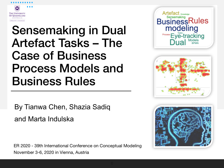 sensemaking in dual artefact tasks the case of business