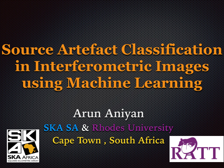 source artefact classification in interferometric images