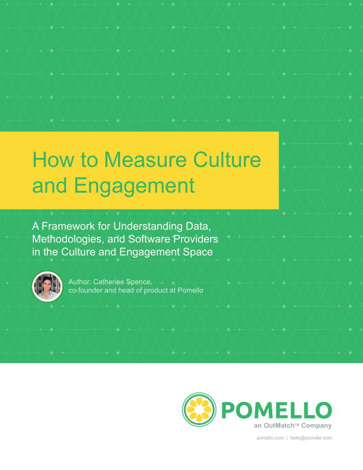 how to measure culture and engagement