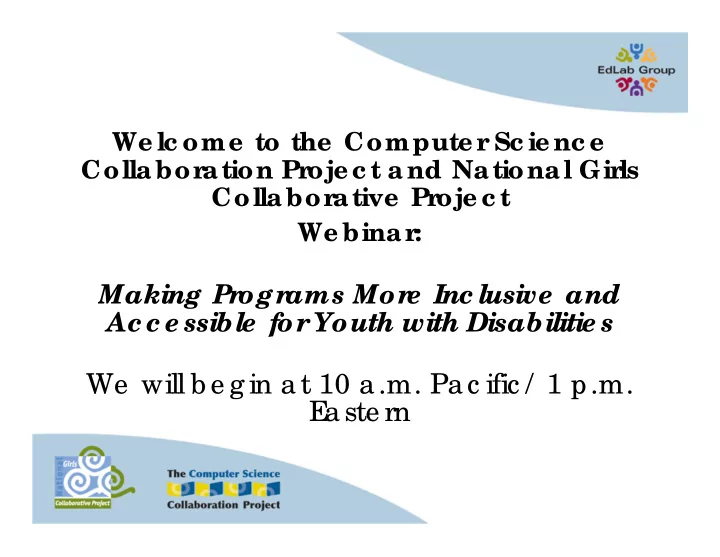 we will be g in a t 10 a m pa c ific 1 p m e a ste rn we
