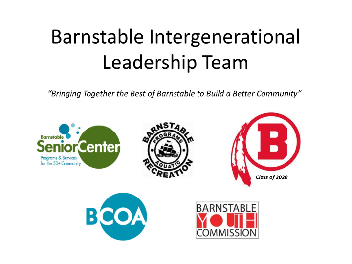 barnstable intergenerational leadership team