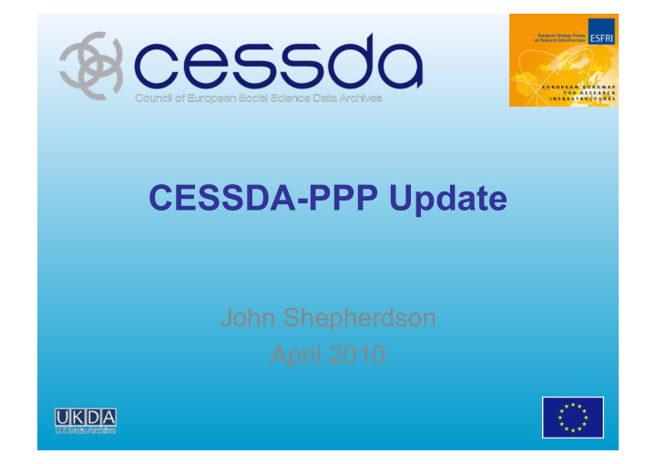 cessda ppp update