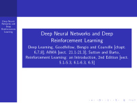 deep neural networks and deep reinforcement learning