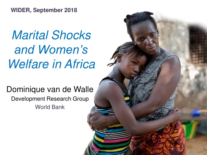 marital shocks