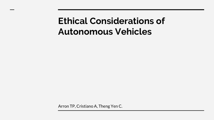 ethical considerations of autonomous vehicles