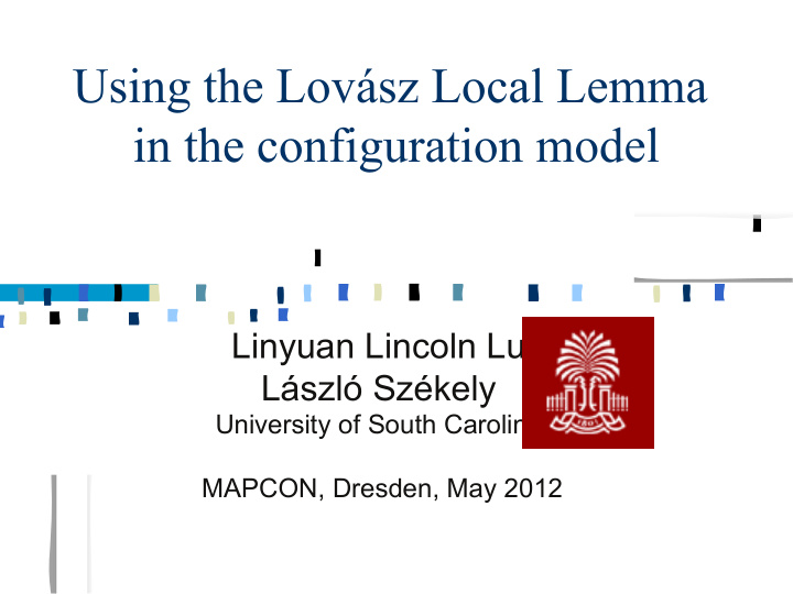 using the lov sz local lemma in the configuration model