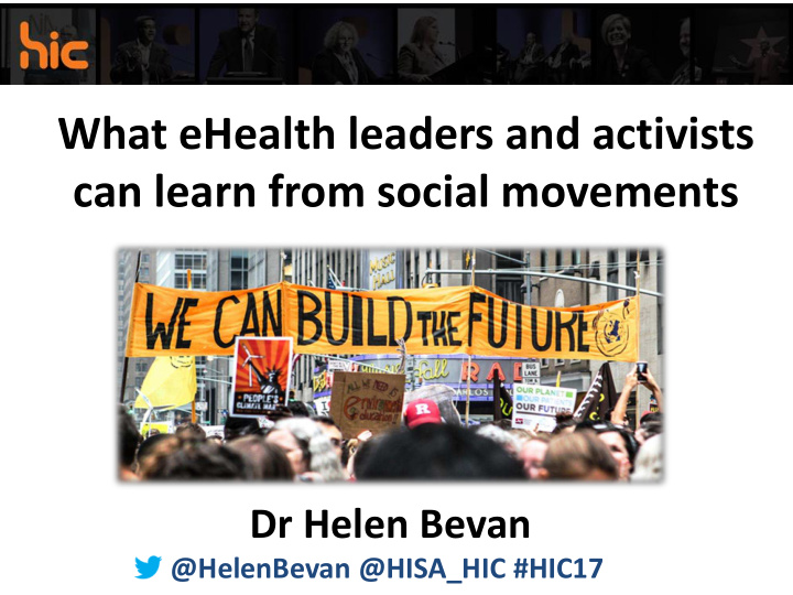 what ehealth leaders and activists can learn from social
