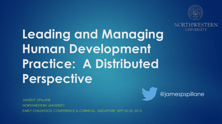 leading and managing human development practice a
