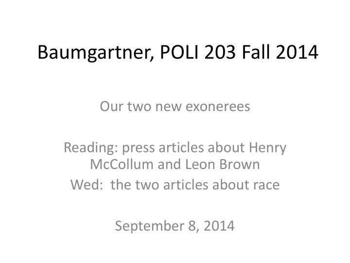 baumgartner poli 203 fall 2014