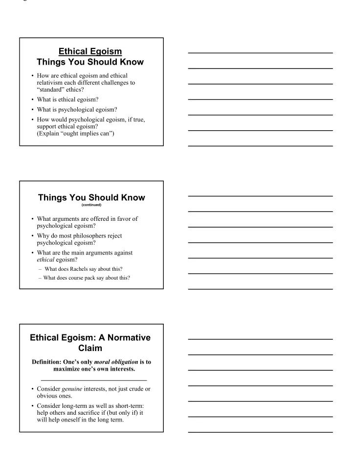 ethical egoism things you should know