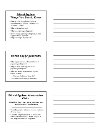 Ethical Egoism  Things You Should Know   How are ethical egoism and ethical  relativism each