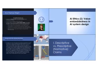 vs. Prescriptive  The instructor might ask students to discuss as a group  which choice they should