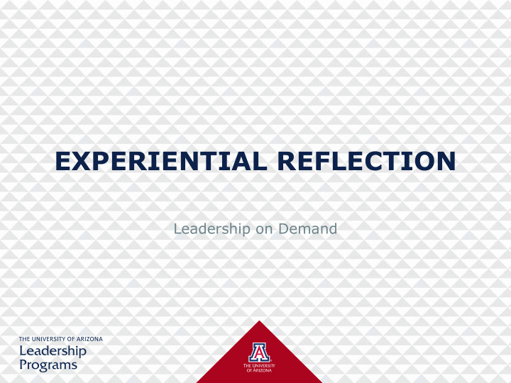 experiential reflection